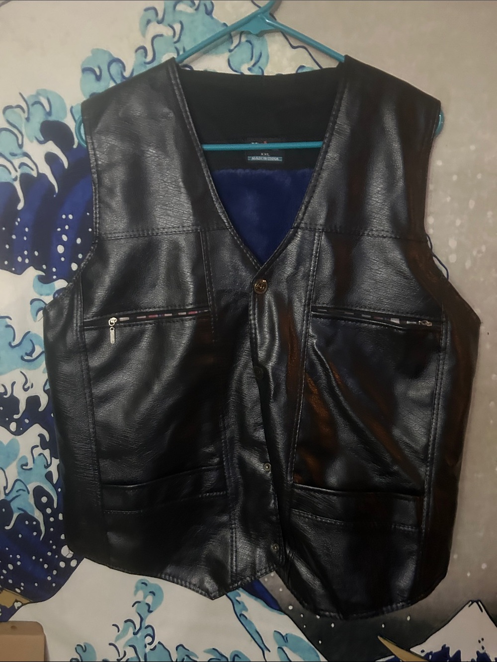 Classic Black Leather Vest - Timeless Layering Piece